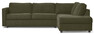 Lindö - Bäddsoffa 2,5-sits med divan höger - Grön