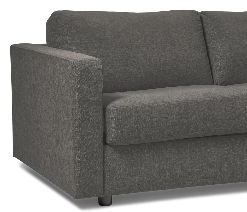 Lindö - Bäddsoffa 2,5-sits med divan höger - Grå