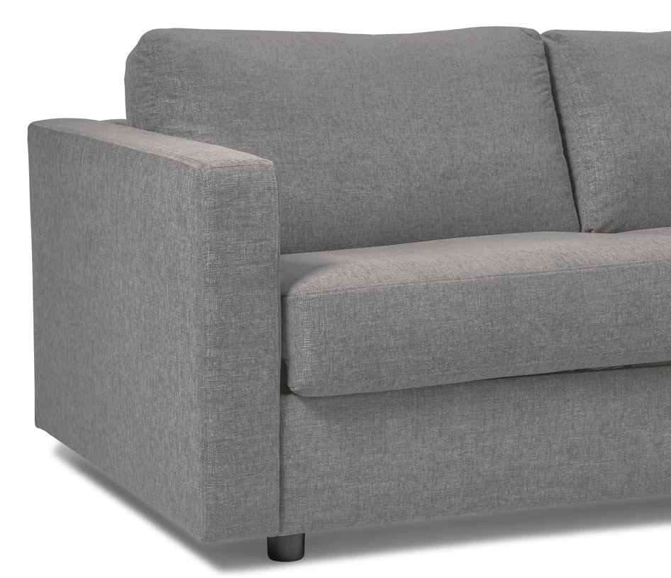 Lindö Pocket - Bäddsoffa 2,5-sits med divan höger - Grå