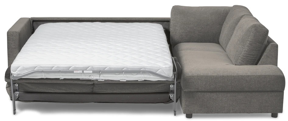 Lindö - Bäddsoffa 2,5-sits med divan höger - Grå