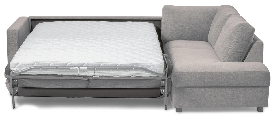 Lindö Pocket - Bäddsoffa 2,5-sits med divan höger - Grå