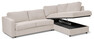 Lindö - Bäddsoffa 2,5-sits med divan höger - Vit