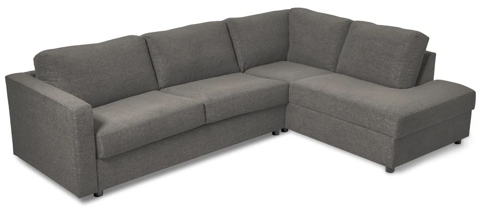 Lindö - Bäddsoffa 2,5-sits med divan höger - Grå
