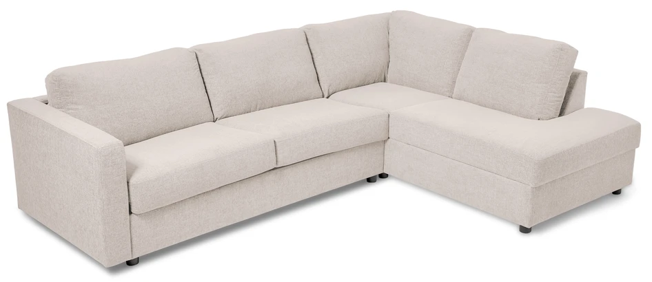 Lindö Pocket - Bäddsoffa 2,5-sits med divan höger - Vit