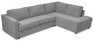 Lindö - Bäddsoffa 2,5-sits med divan höger - Grå