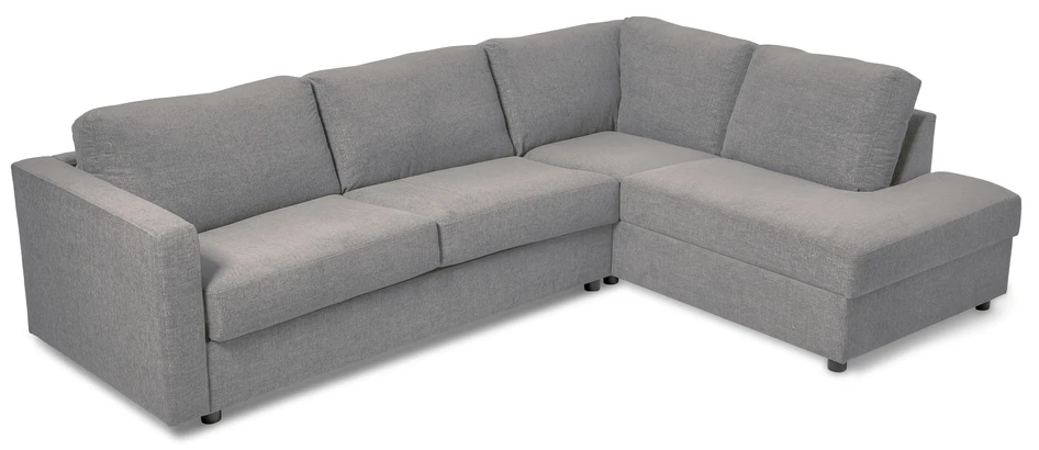 Lindö Pocket - Bäddsoffa 2,5-sits med divan höger - Grå