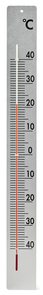 Thermo - Termometer, H 75 cm, metall - Grå