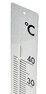 Thermo - Termometer, H 75 cm, metall - Grå