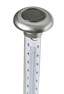 Thermo - Termometer, H 109 Ø 14 cm, solcell - Grå