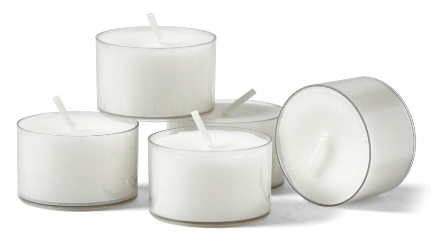 Skina - Värmeljus, 12,8x8x25 cm, brinntid 3,5 h, 30-pack - Vit