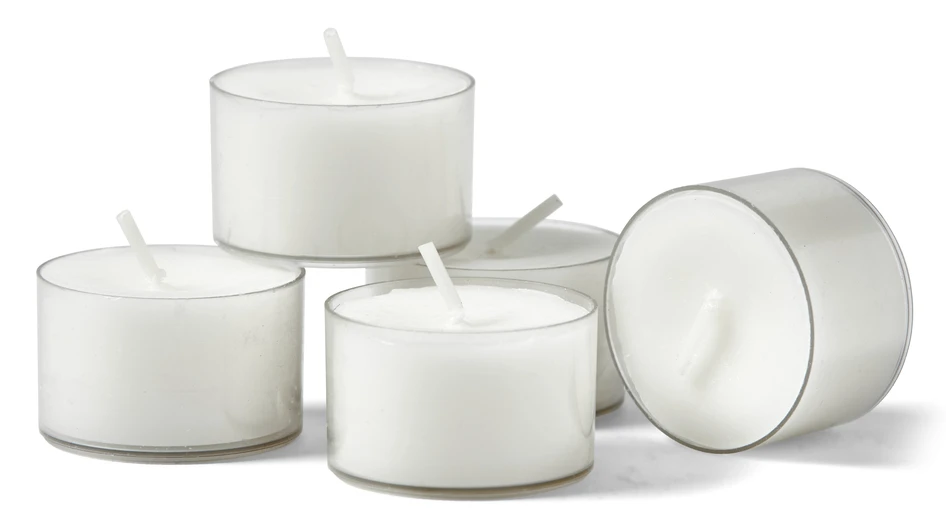 Skina - Värmeljus, 30-pack, 12,8x8x25 cm, brinntid 3,5 h - Vit