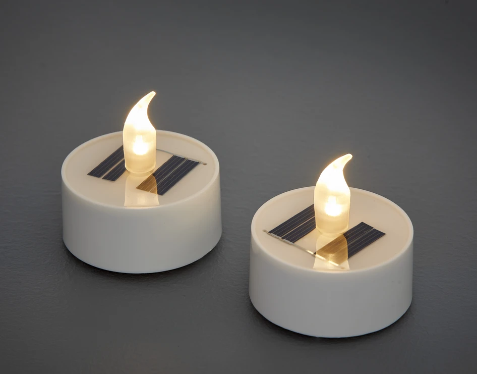 Flamme Light - Solcellsbelysning, H 5,6 Ø 5,5 cm - Vit