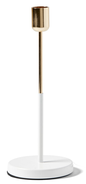 Uno - Ljusstake, H 24 Ø 9 cm - Vit