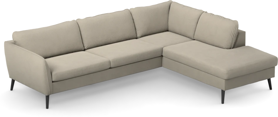 County - 2,5-sits soffa med divan höger - Grå