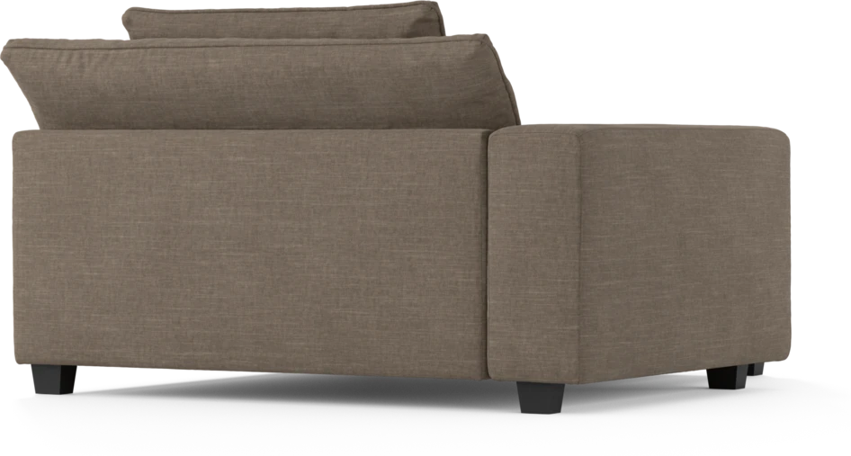 Bellora - Schäslong XL med armstöd vänster - Brun