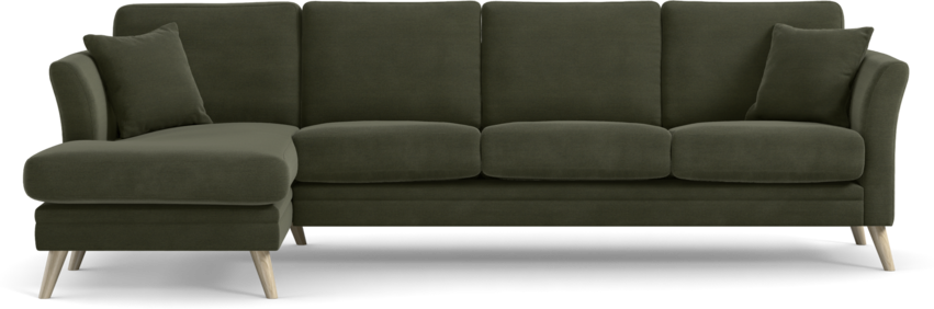 Eden - 3-sits soffa med schäslong - Grön