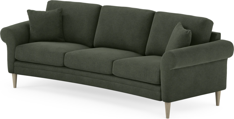 Eden - 3-sits soffa svängd - Grön