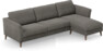 Bridge - 3-sits soffa med schäslong höger - Grå