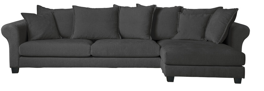 Beverly - 3-sits soffa med schäslong höger - Grå