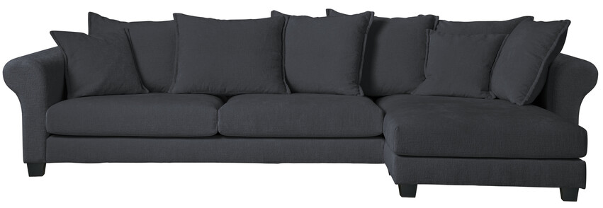 Beverly - 3-sits soffa med schäslong höger - Blå