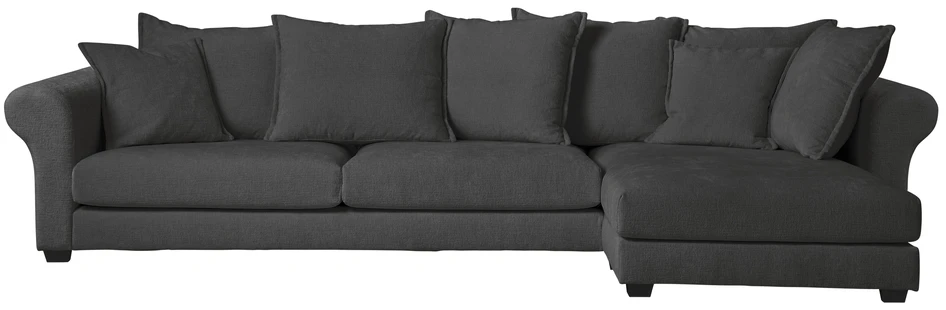 Beverly - 3-sits soffa med schäslong höger - Grå