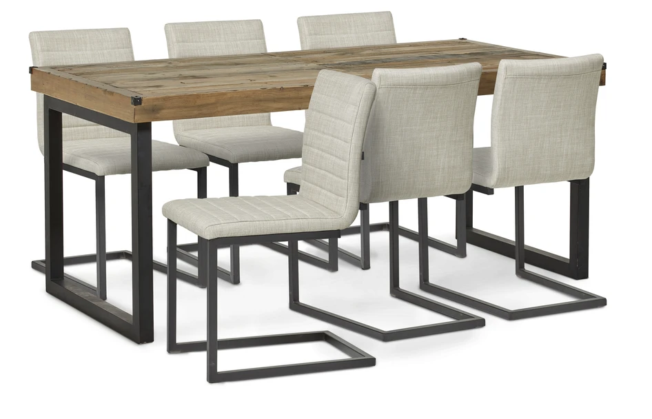 Woodenforge - Matgrupp med 6 stolar Chatham - Brun