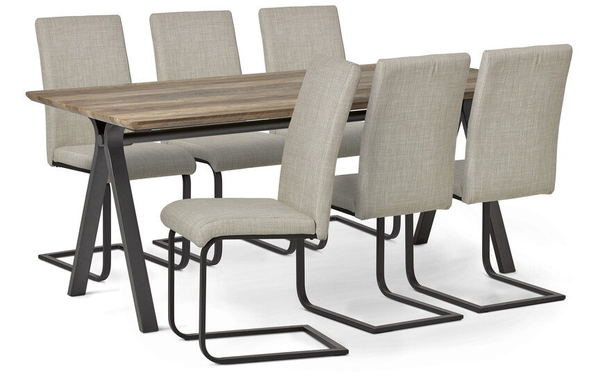Santos - Matgrupp med 6 stolar Jack - Beige