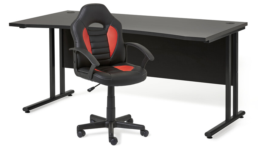 Online - Gamingset, Online gamingbord och gamingstol XP Junior - Svart