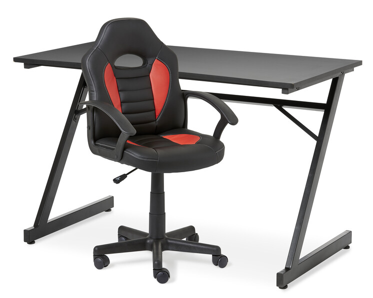 Typhoon - Gamingset, Typhoon gamingbord och gamingstol XP junior - Svart