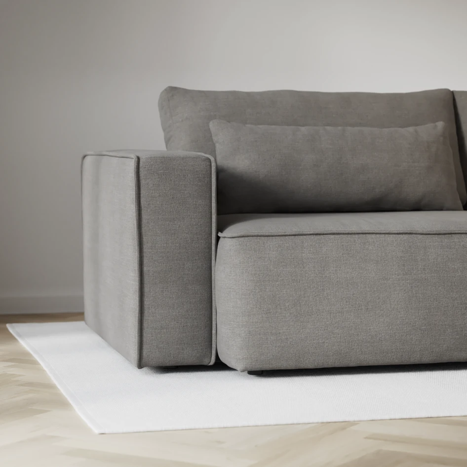 Ide - Bäddsoffa 3-sits med schäslong höger - Grå