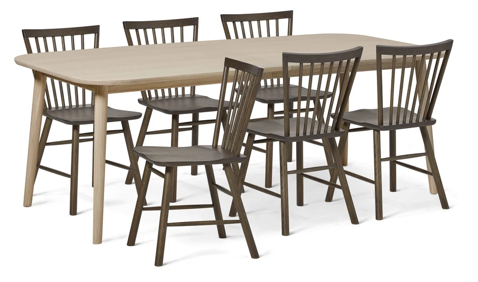 Sixten - Matgrupp med 6 stolar Vista - Beige