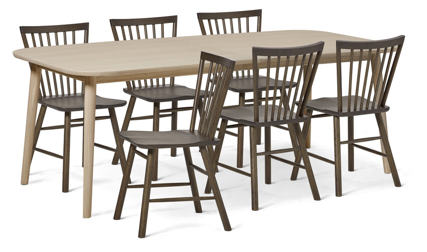 Sixten - Matgrupp med 6 stolar Vista - Beige