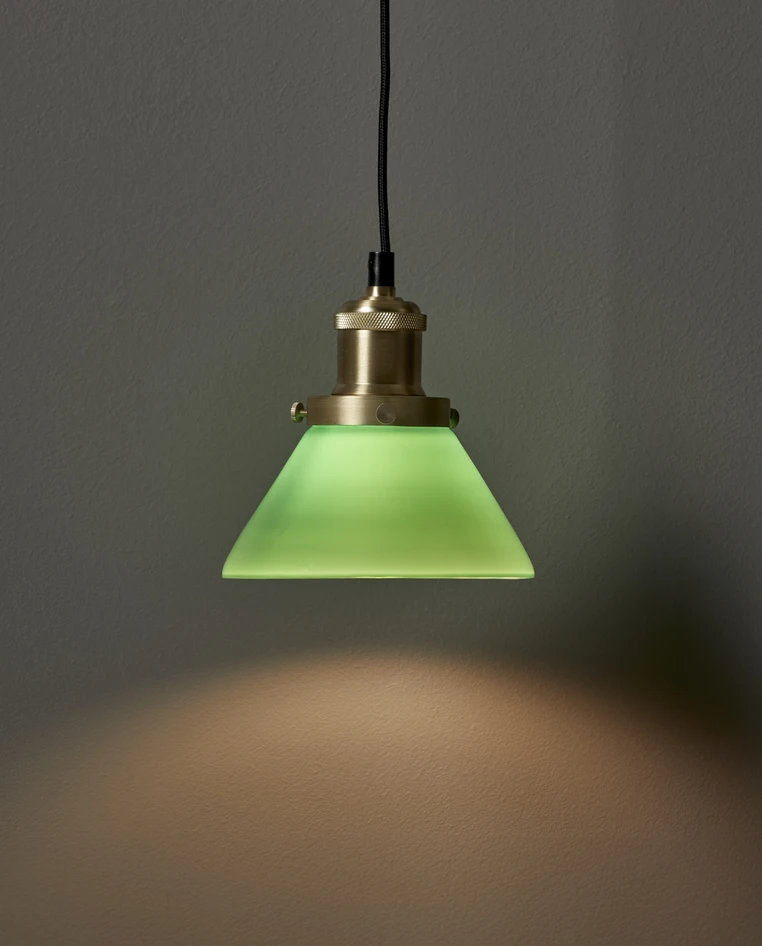 August - Fönsterlampa, H16 Ø15 cm - Grön