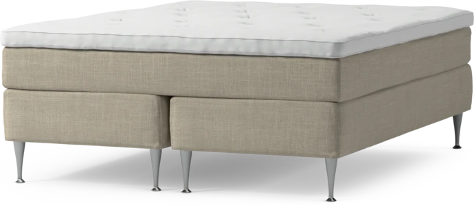 Delux Sense, Kontinentalsäng, dubbelsäng med bäddmadrass och sängben