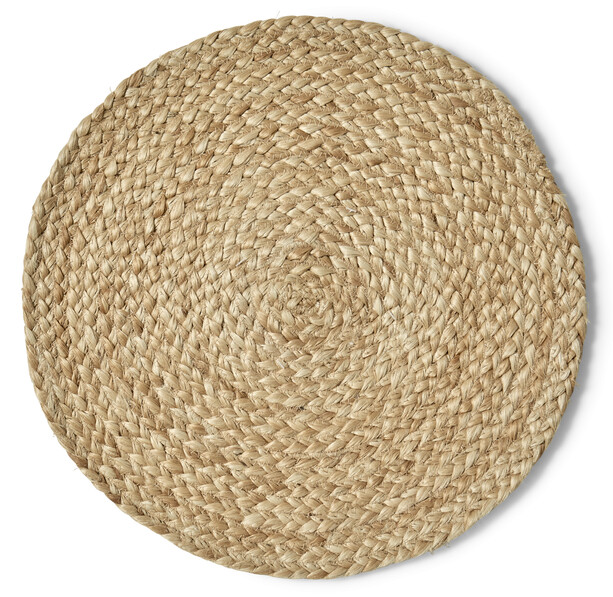 Jute - Tablett i flätad jute, Ø 38 cm - Beige