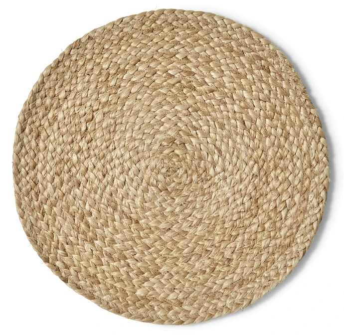 Jute, Tablett i flätad jute, Ø 38 cm