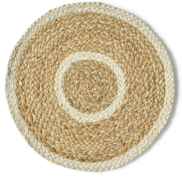 Jute - Tablett i flätad jute, Ø 38 cm - Beige