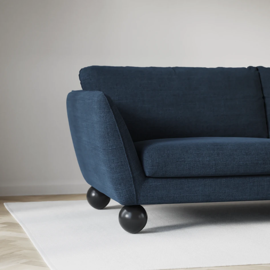 Madison Lux - 2-sits soffa med divan vänster och höger - Blå