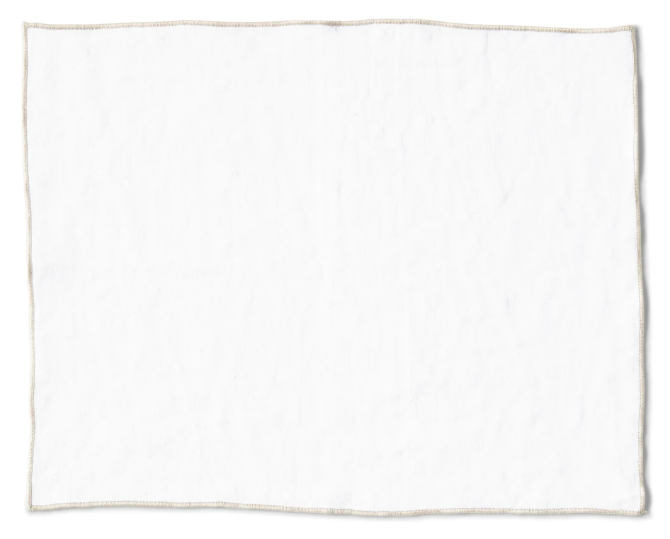 Lin - Servett i natur 2-pack, 35x45 cm - Vit