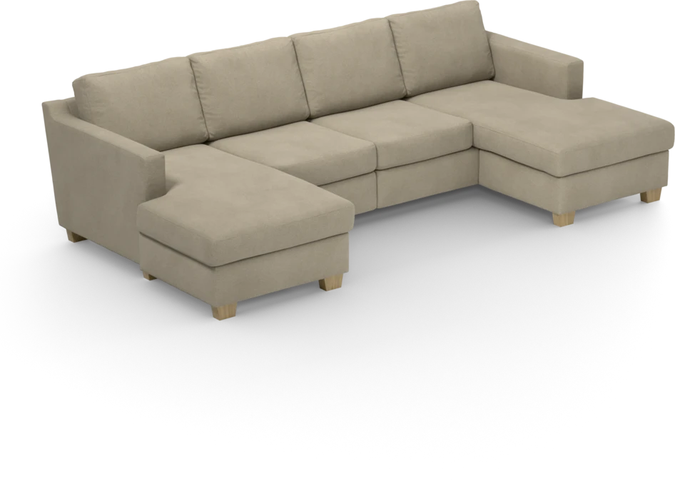 Friday - 2-sits soffa med två schäslonger - Beige