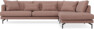 Harper - 3-sits soffa med divan höger - Rosa