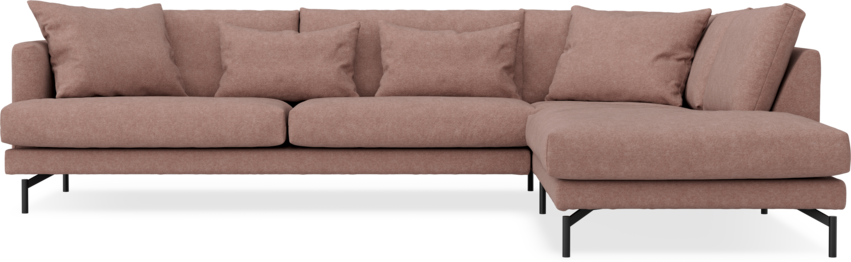 Harper - 3-sits soffa med divan höger - Rosa