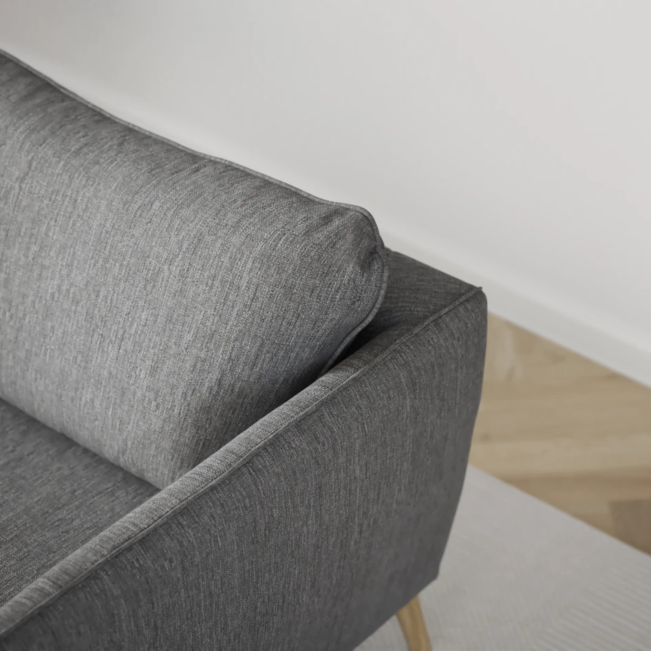 County - 2,5-sits soffa med divan vänster - Grå