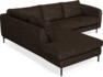 Madison - 2-sits soffa med divan vänster - Brun