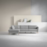 County - 2,5-sits soffa med divan vänster - Grå