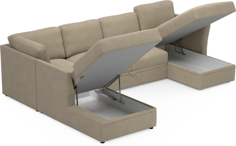 Öland - Bäddsoffa med divan vänster och schäslong höger - Beige