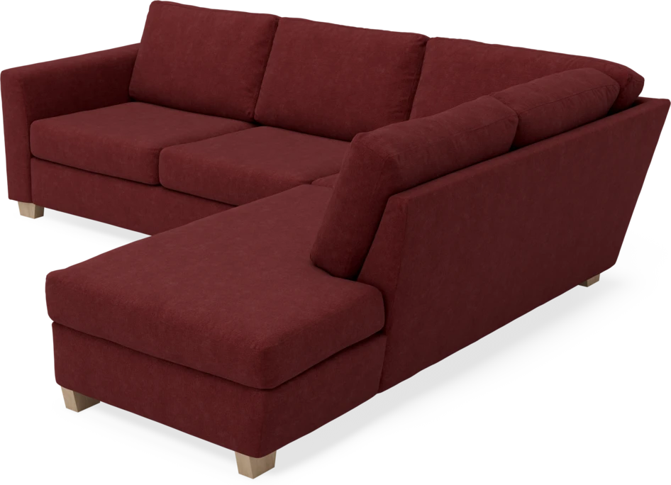 Friday - 2,5-sits soffa med divan höger - Rosa