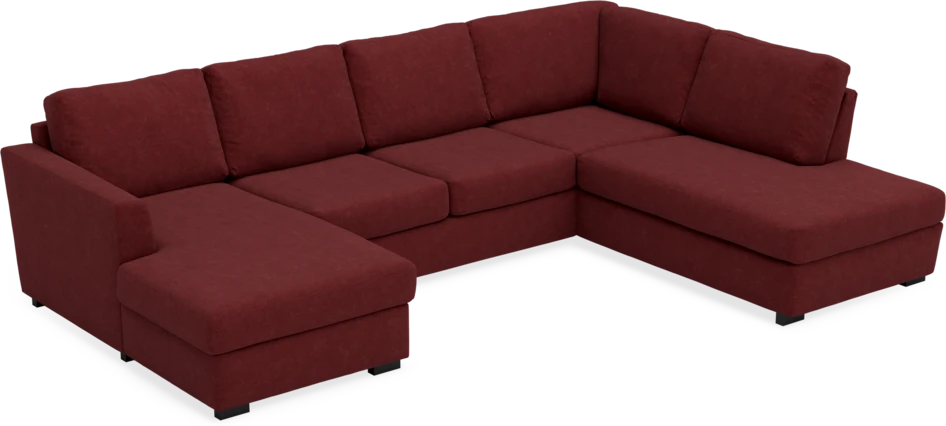 Friday - 3-sits soffa med schäslong vänster och divan höger - Rosa