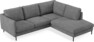 Madison Lux - 2-sits soffa med divan höger - Vit