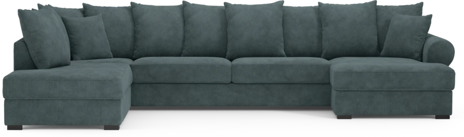 Town - 3-sits soffa med divan vänster och schäslong höger - Blå